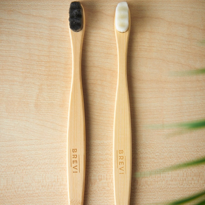 Load image into Gallery viewer, BREVI™ Bamboo All Natural Wooden Nano Toothbrush With Charcoal Bristles