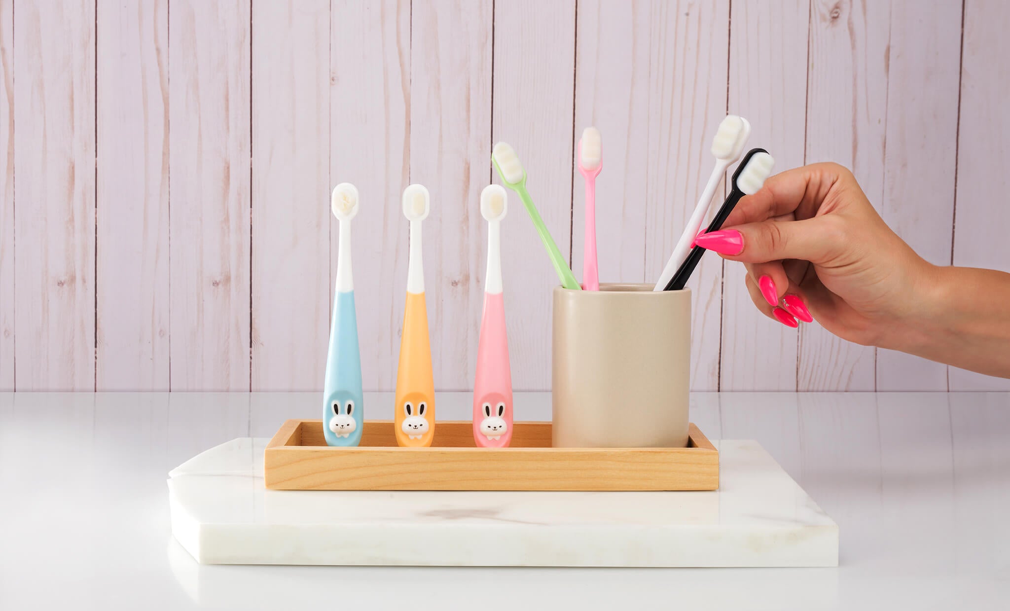 BREVI™ 4-Pack Family Nordic-Inspired Premium Nano Toothbrush